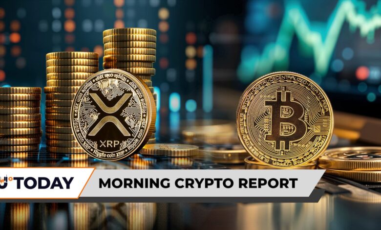 Morning Crypto Report: XRP Reclaims Key 200-Week Support, Bitcoin Briefly Hits ,511 in  Million Mistake, USDC on Cardano Hits First Big Milestone