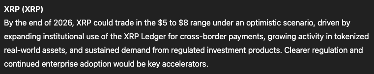New ChatGPT Predicts the Price of XRP, Dogecoin and Solana By the End of 2026