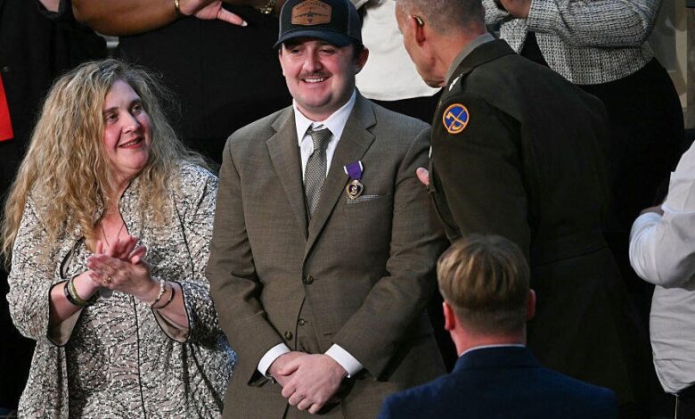 Trump awards Purple Hearts to Andrew Wolfe, family of Sarah Beckstrom; presents Medal of Honor, Legion of Merit, Medal of Freedom to others