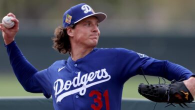 Dodgers’ Tyler Glasnow puts in efficient work in first spring start Dodgers’ Tyler Glasnow puts in efficient work in first spring start
