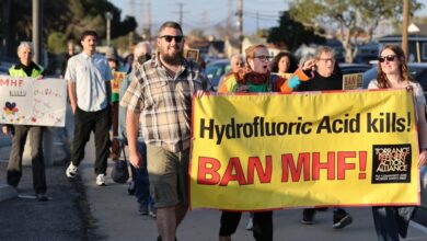 Torrance residents call for the ban of ‘flesh-eating’ chemical used at refinery