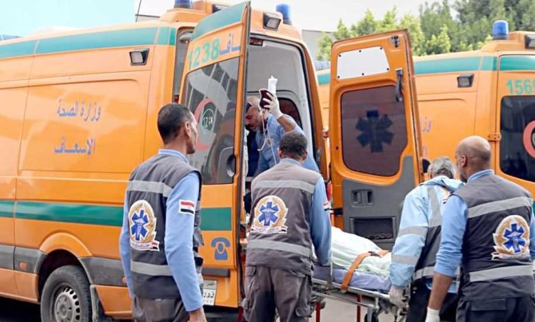 إصابة 9 عمال في انقلاب سيارة على طريق بنها المنصورة 1 272