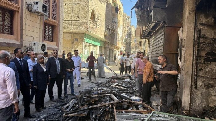 النيابة الإدارية تعاين موقع حريق عقار في سوهاج وسط تداول اجتماعي 1 elaosboa71054