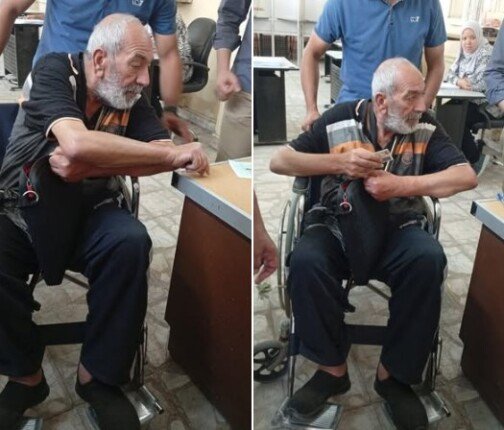 «لم تمنعه ظروفه الصحية عن واجبه الوطني».. مسن يدلي بصوته في انتخابات النواب | فيديو 1 elaosboa01763