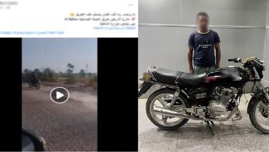 القبض على شخص ربط «كلبًا» بدراجته النارية وسحله على طريق بقنا 5 elaosboa75623 1