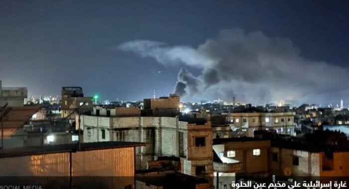 استشهاد 11 شخصًا فى غارة إسرائيلية على مخيم عين الحلوة 1 elaosboa98751 1