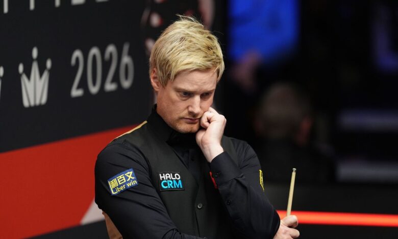Neil Robertson chair incident: World Snooker match delayed at Crucible