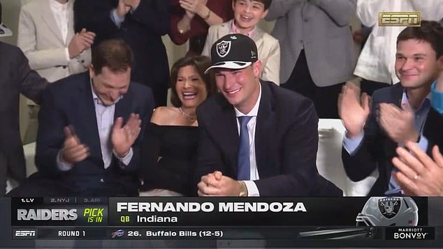 Raiders draft Fernando Mendoza No. 1 as Tom Brady lands franchise QB