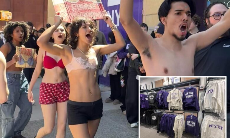NYU Students Protest Sweatshop Labor With Campus Strip-Down