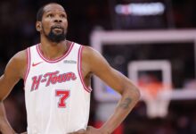 Rockets’ Kevin Durant (knee) questionable for Game 1 vs Lakers