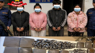 साढे १४ किलो चरेससहित चार जना पक्राउ: भारततर्फ लैजान झोलामा लुकाइयो