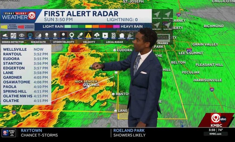 Weather Alert: Tornado threat shifts as storms move in Sunday night