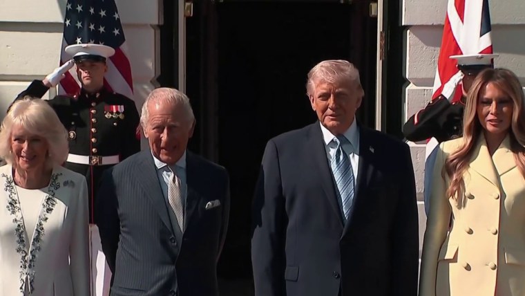 King Charles and Queen Camilla arrive in Washington for meeting with Trump