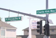 Westminster’s “Charlie Kirk Way” Signs Spark Debate