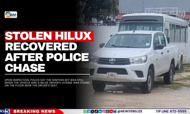 Stolen Hilux Recovered After Police Chase