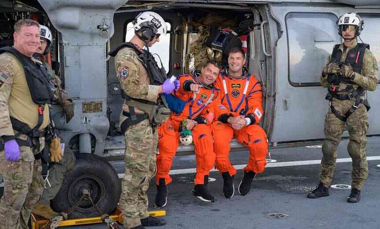 Artemis II astronauts welcomed home