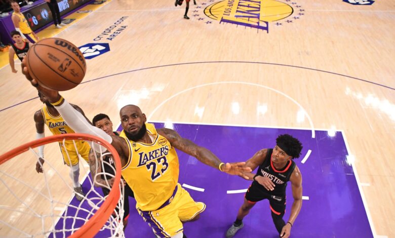 Lakers’ LeBron Reacts to Bronny Playoff Moment in Game 1