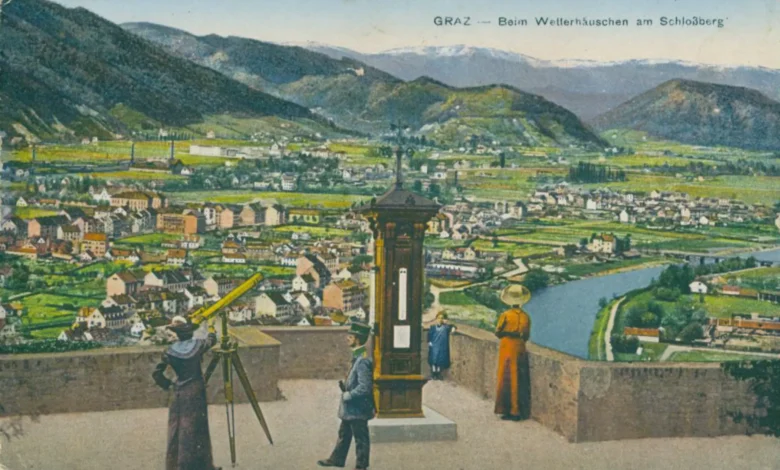 Blick in die Vergangenheit: Graz vom Schloßberg aus