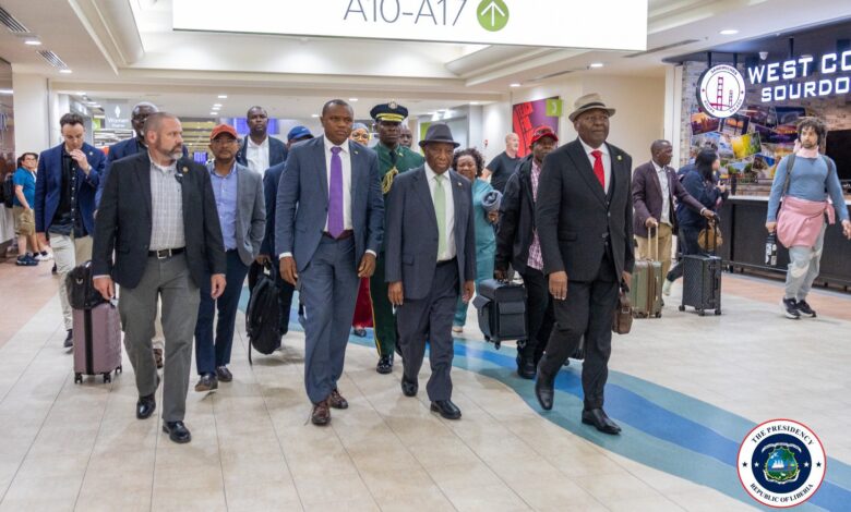 Boakai arrives in Sacramento for 34th Africa Peace Awards