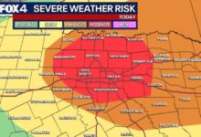 Dallas weather: Severe storm threat returns Tuesday with large hail, wind and tornado risks