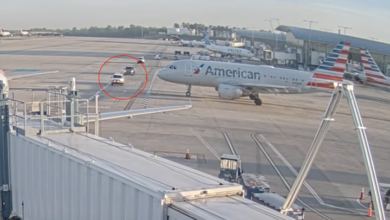 Video shows near-miss at Charlotte airport as trucks cut across aircraft path