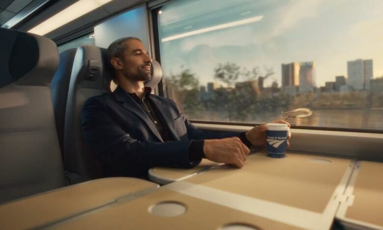 Amtrak mimics luxury car ads to boost train demand