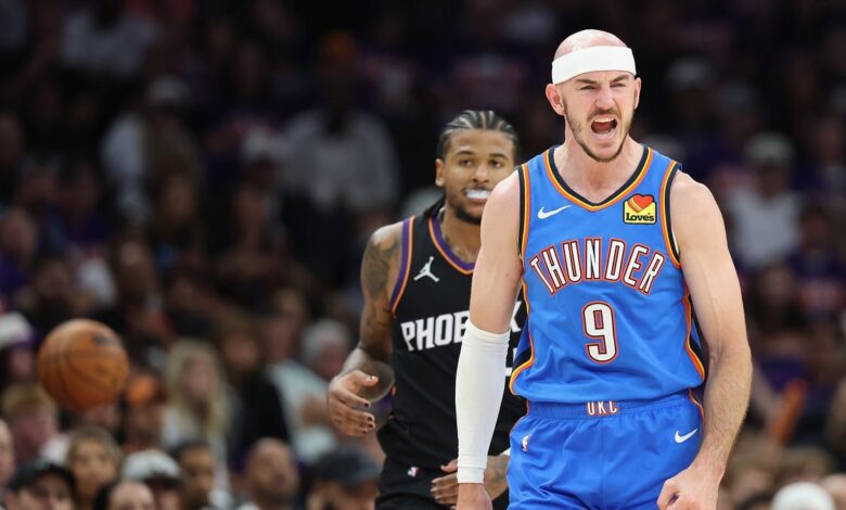 OKC Thunder’s Alex Caruso gamer display vs Suns