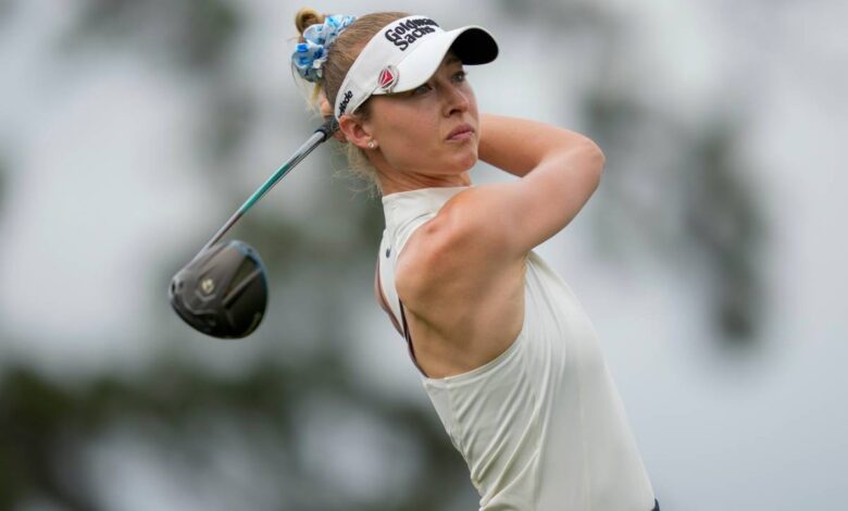 Nelly Korda races to 65 and leads The Chevron Championship