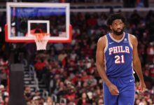 Sixers Embiid strength program after appendectomy — series timeline