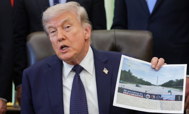 Trump says he’s updating National Mall reflecting pool