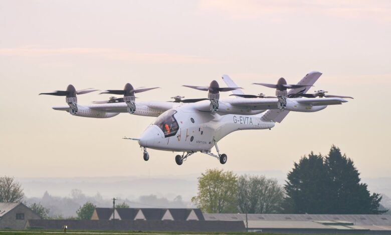 Electric air taxis cleared: Vertical Aerospace’s VX4 transition test