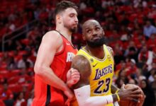 James’ tying three lifts Lakers to OT win and 3-0 lead vs Rockets