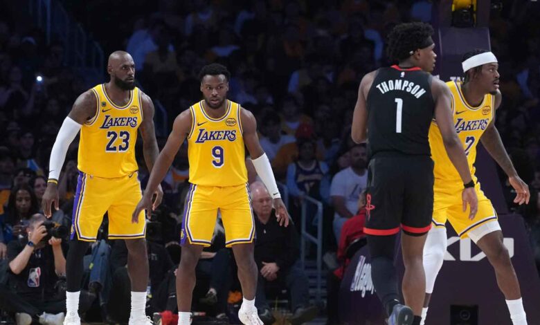 LeBron and Bronny share NBA playoff court time in Lakers’ Game 1 win