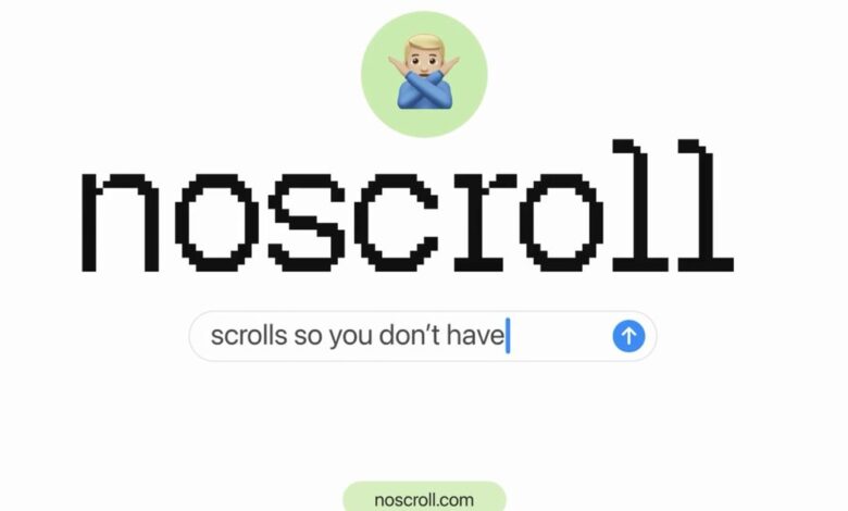 Noscroll AI skips doomscrolling by texting only what matters