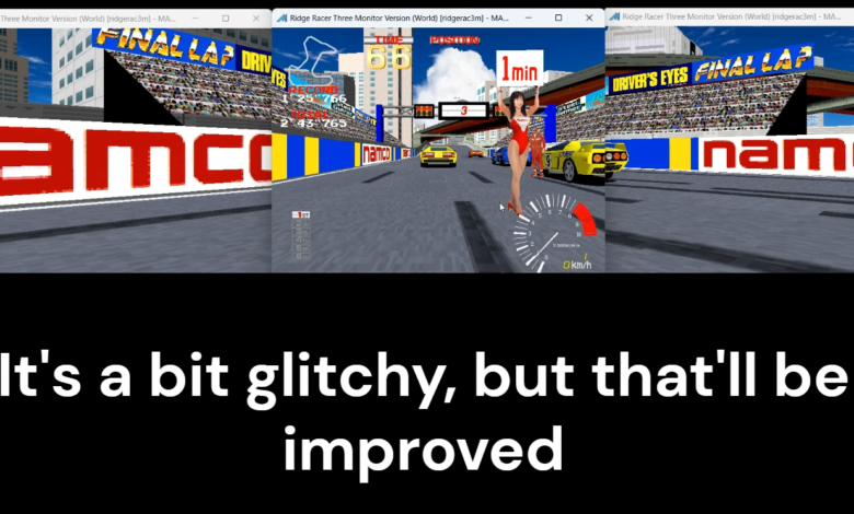 Three-Monitor Ridge Racer Machine Emulated In MAME — How It Was Done