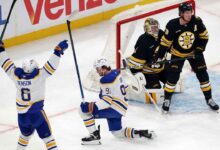 Sabres four-goal burst sinks Bruins as series swings