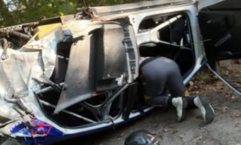 Jos Verstappen crasht spectaculair tijdens rally in Wallonië