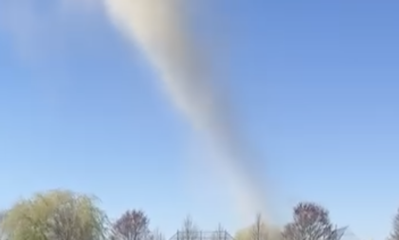 Dust devil caught on video in Rhode Island soccer game
