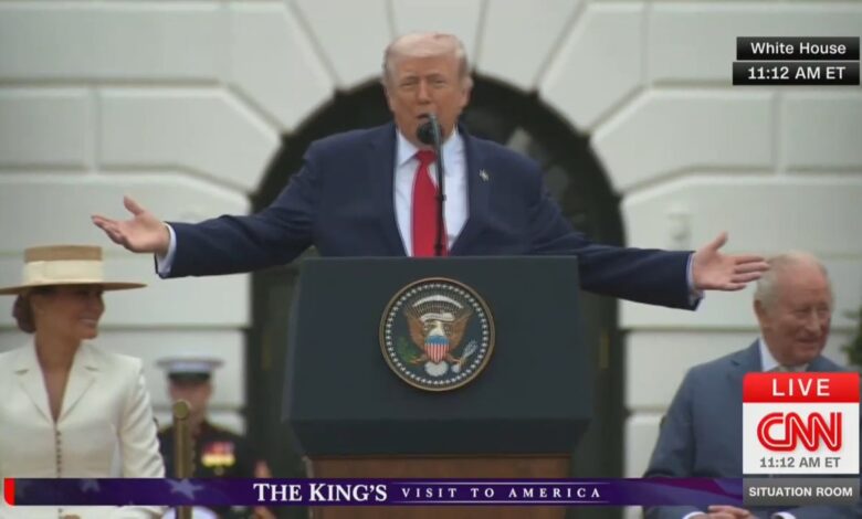 Trump quips about mom’s ‘crush’ on King Charles during US-UK remarks