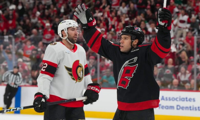 Canes’ second line dominates Sens—Hall-Stankoven-Blake take over