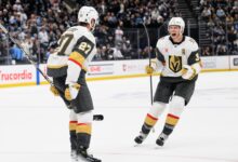 Theodore’s OT strike ties Golden Knights–Mammoth series