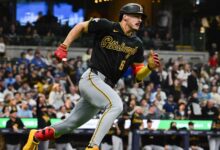Pirates’ Konnor Griffin lifts first homer on 20th birthday