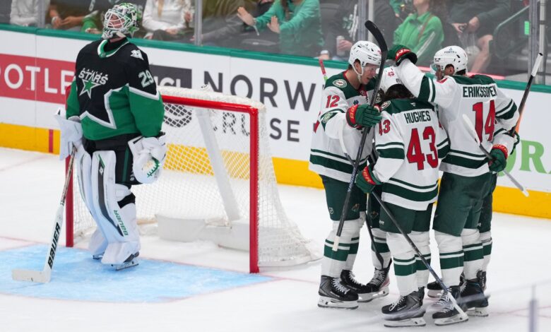 Wild crush Stars 6-1 in Game 1: Wallstedt shines