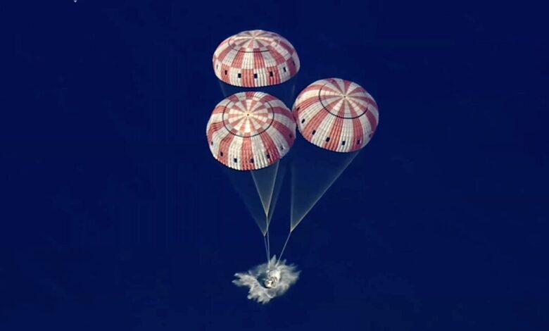 Orion’s lunar crew returns safely after high-speed splashdown