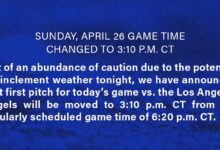 Royals–Angels Sunday Game Moved Up as Rain Threat Looms