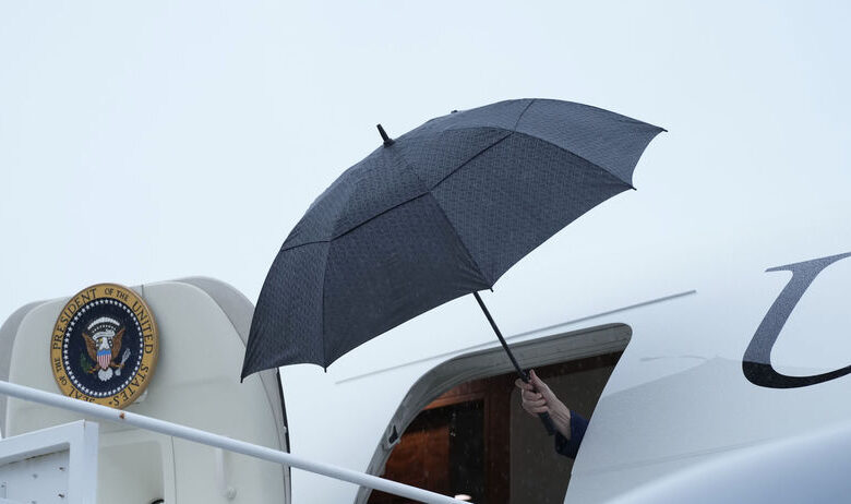 Trumpov súboj s dáždnikom: Keď vám fyzika stojí v ceste do Air Force One