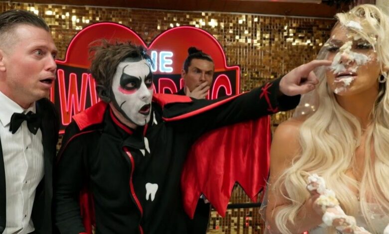 Maryse’s face goes in the cake as Danhausen crashes the wedding on SmackDown