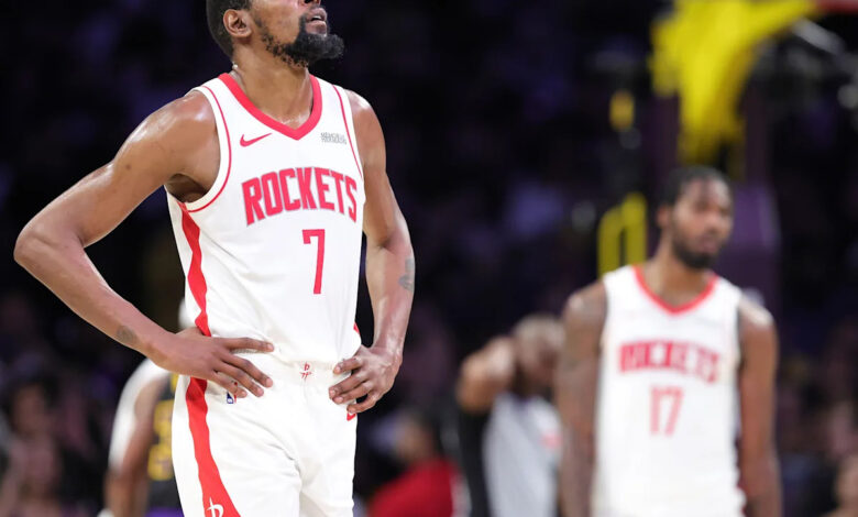 Kevin Durant Questionable for Rockets-Lakers Game 3 After Ankle Sprain