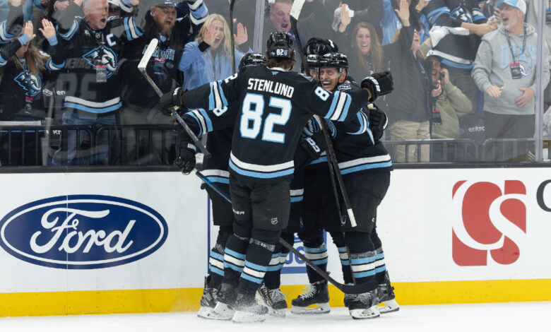 Utah Mammoth strike first in electric Utah playoff win, 4-2 over Vegas