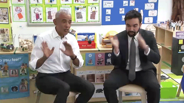 Obama visits Bronx pre-K with Mayor Mamdani in first in-person meeting
